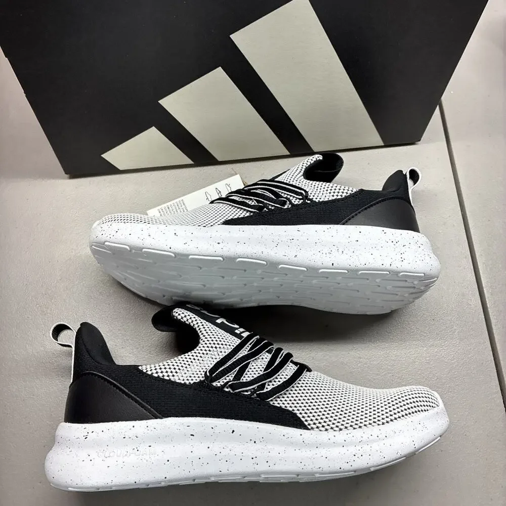 New adidas Lite Racer Adapt 7.0 Kids White/Black Slip-On Size 3.5 Youth IE6384